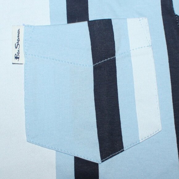 BEN SHERMAN Vertical Striped Pocket tee - Picture 2 of 3